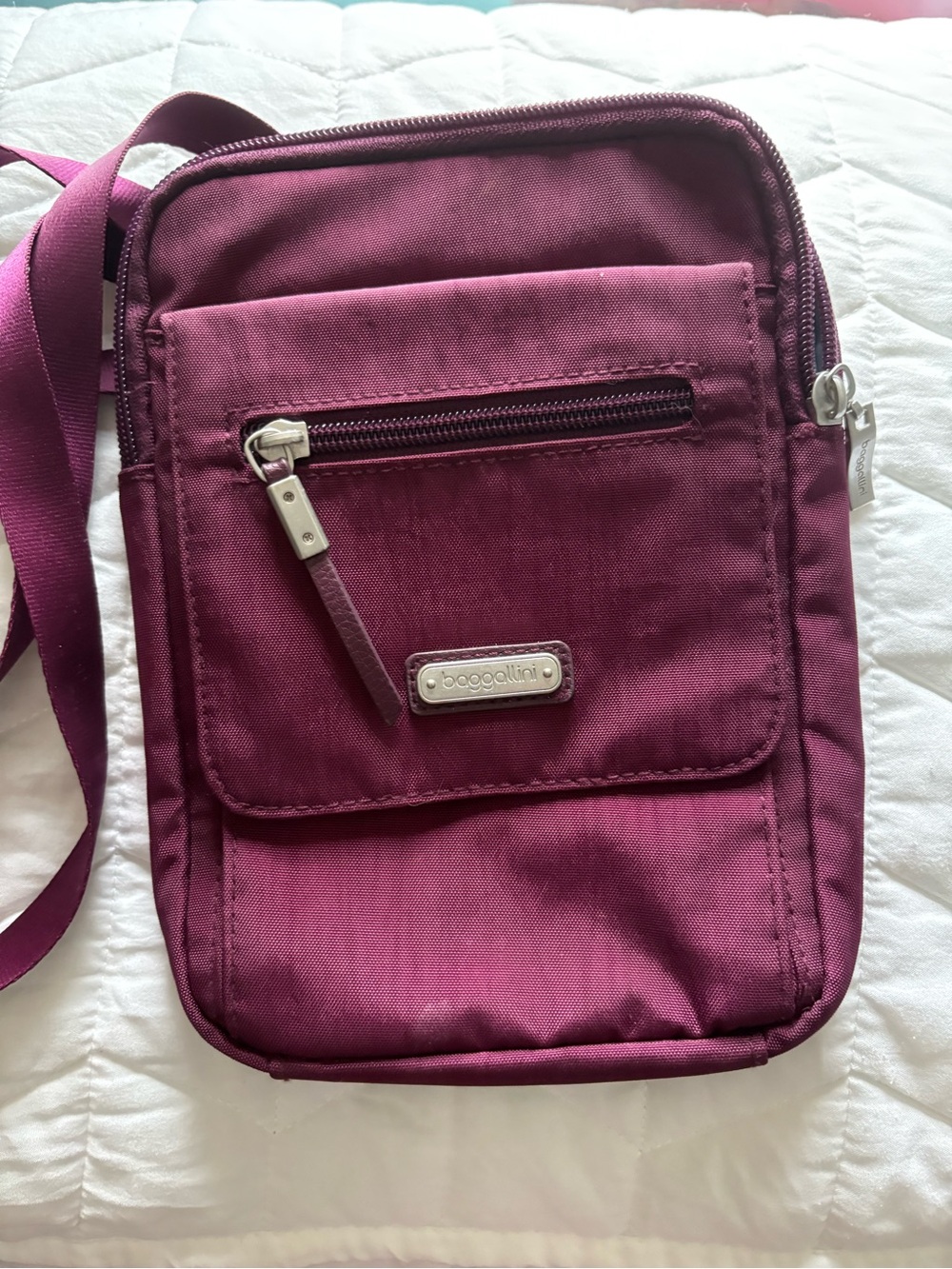 Baggallini Plum Crossbody Organizer Bag